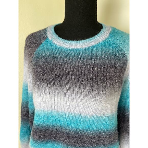 BB Dakota Steve Madden Women's Wool Blend Knit Ombre Pullover Sweater Blue M - Picture 7 of 9